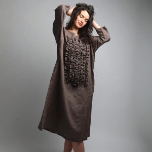 Ready Ship Size S Light Brown Pom Maxi