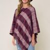 Burgundy Womens Poncho: Fall Fashion Lightweight Sweater