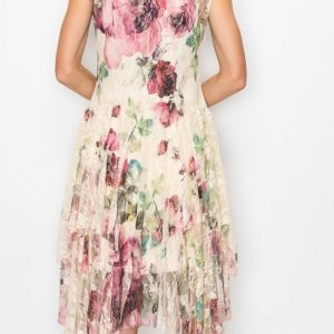 Floral Print Dress: Garden Party Romantic Printed Lace