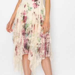 Floral Print Dress: Garden Party Romantic Printed Lace